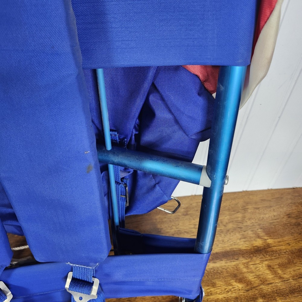 Vintage 1970ish RED, WHITE & BLUE EXTERNAL FRAME BACKPACK