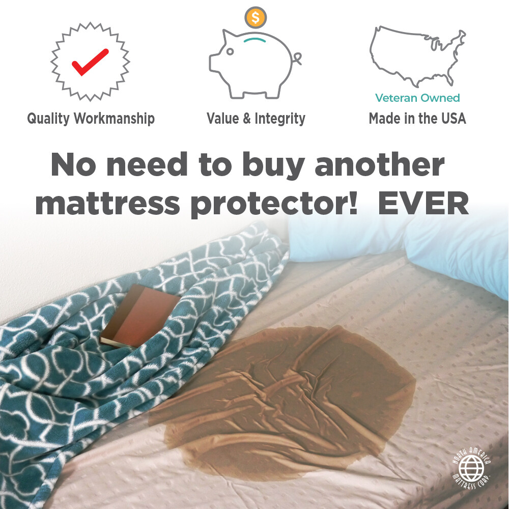 TWIN BED-WETTING MATTRESS 75" x 39" x 5"