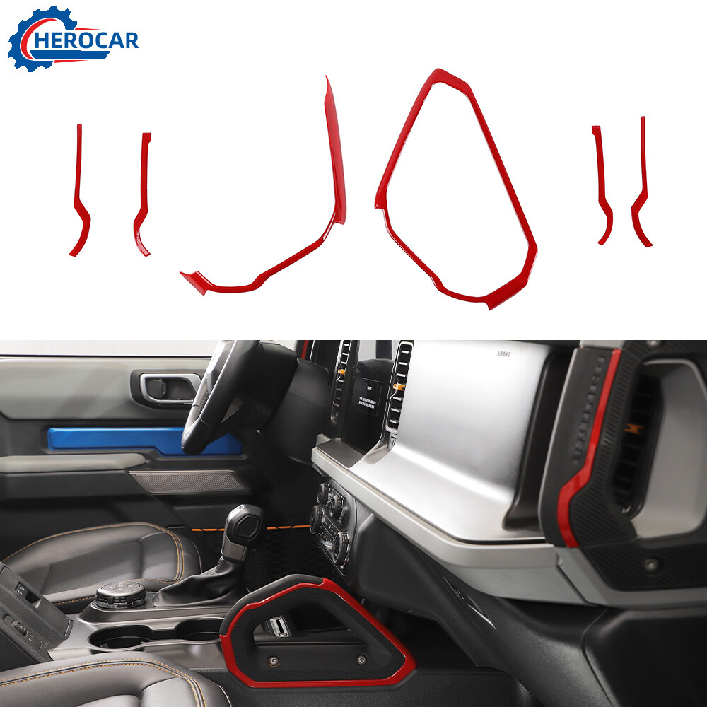 Center Console Dash Handle Decor Strips Cover Trim For Ford Bronco Accessories