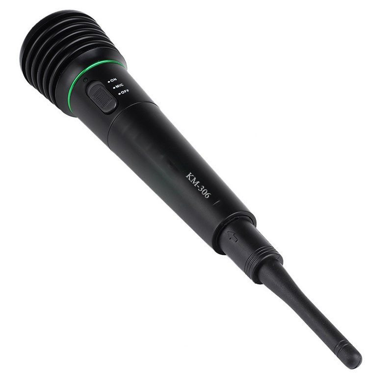 Dynamic Karaoke Vocal Wireless Wired Handheld Microphone Mic FM Receiver System