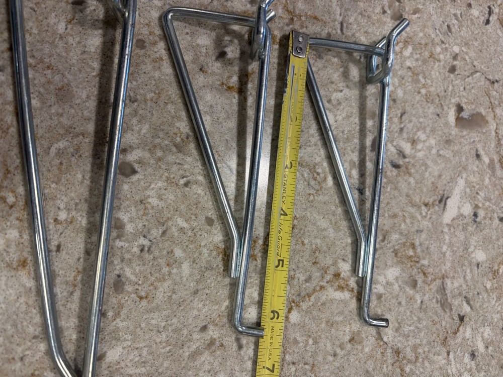 Pegboard Shelf Hooks for 1/4" Peg Board - Shelf Organizer for Workshop or Garage