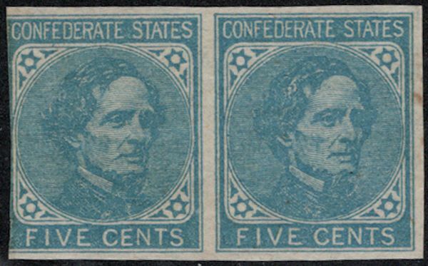 MALACK Confed 7 VF/XF OG NH, Imperf Pair, dry gum, n..MORE.. k2771