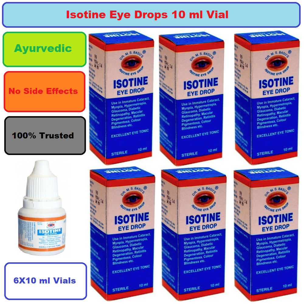 6x Isotine itone Eye Drops Retinopathy Cataract Glaucoma Hypermetropa FREE SHIP