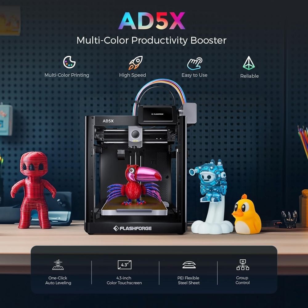 FLASHFORGE 3D Printer Adventurer 5X Core XY High Speed Printing Multi-Color AD5X