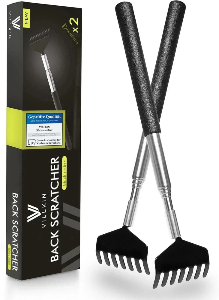 Back Scratcher (2 Pack) - Extendable Stainless Steel Scratching Tool for all