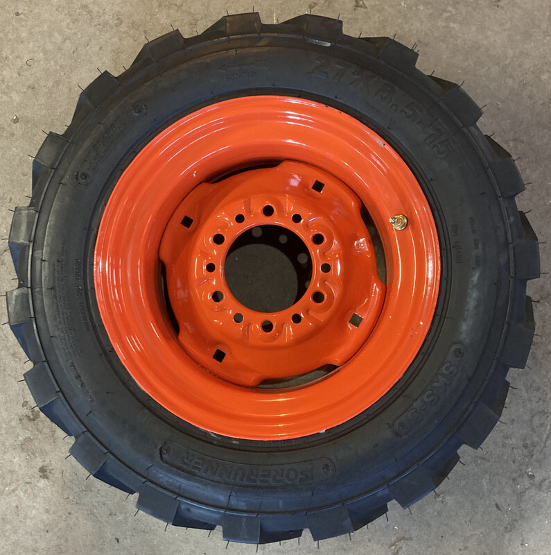 Pair of 2-27X8.50-15 SKS-5 Tires/Rims for Kubota/Kioti Tractor-27-8.50-15(6 LUG)