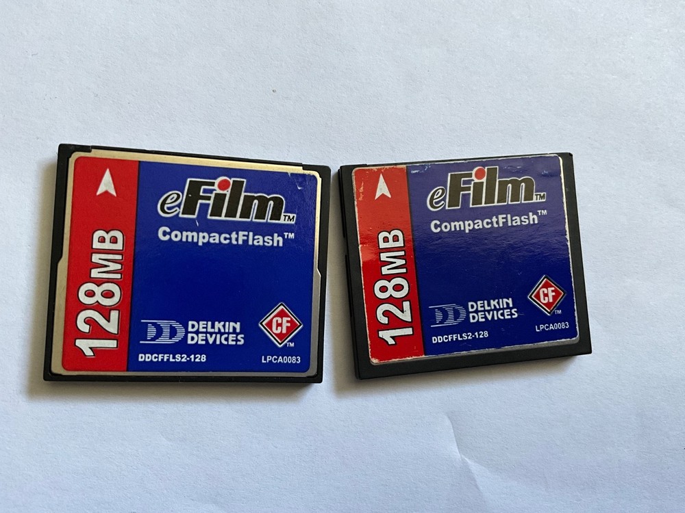 2pcs 128mb EFILM CF TYPE I compactflash memory  cards for OLD Canon,Kodak,Nikon