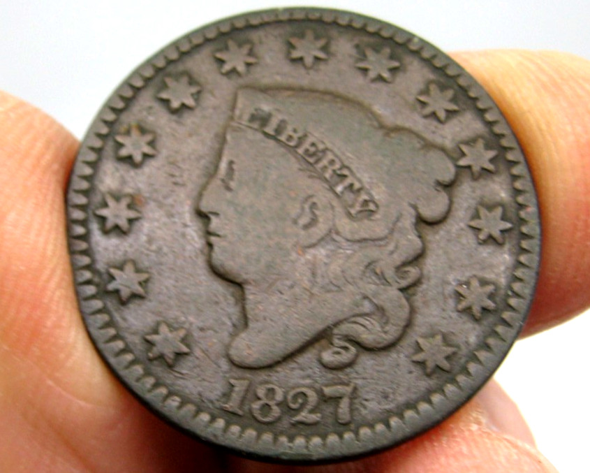 Nice 1827 LARGE CENT ~ Good