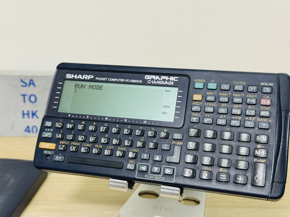 SHARP PC-G850VS Pocket Computer BASIC Tested Working See Description