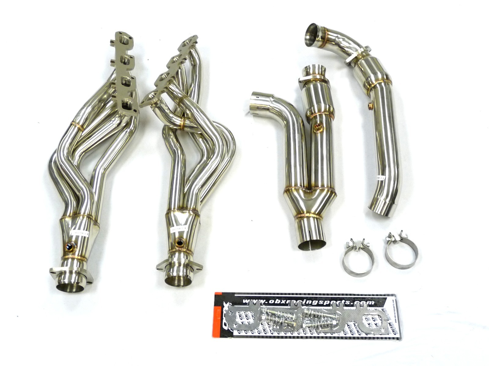 OBX Stainless Long Tube Manifold 2013-18 Dodge RAM 1500 HEMI 5.7L 8Speed Catted