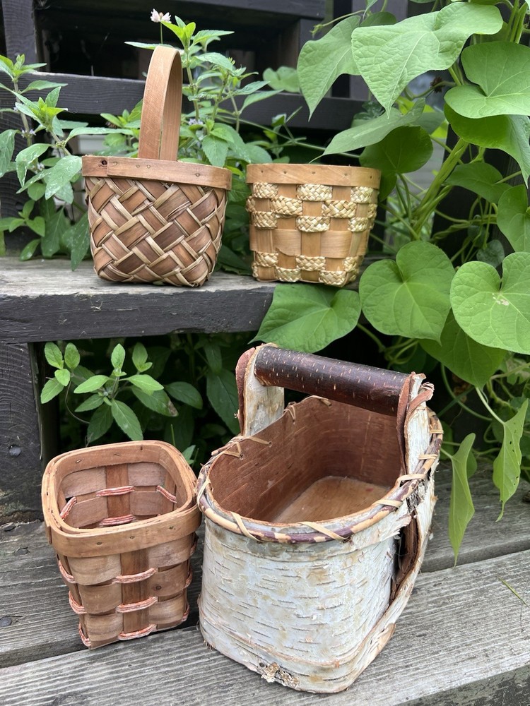 Set of 4 Wooden Baskets