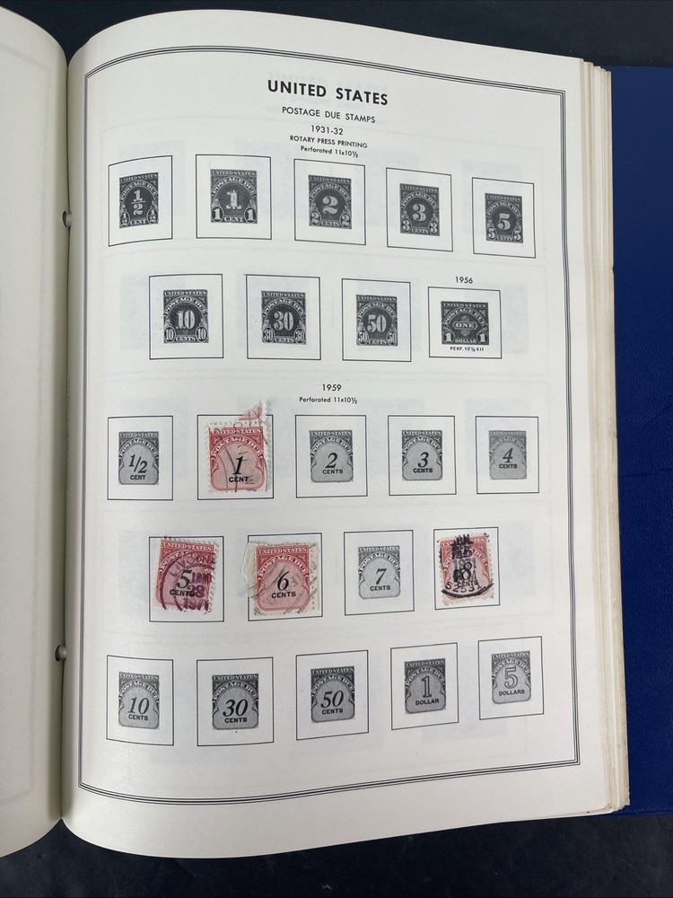 Vintage Collection Of Over 630 Stamps In United States Liberty Stamp Album