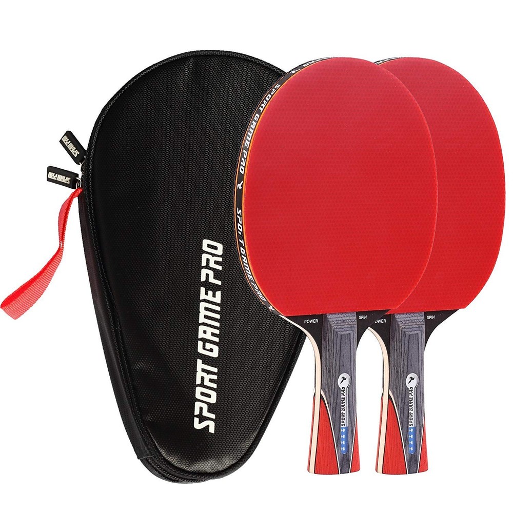 Ping Pong Paddle Set with Killer Spin + Case for Free - Professional Table Te...