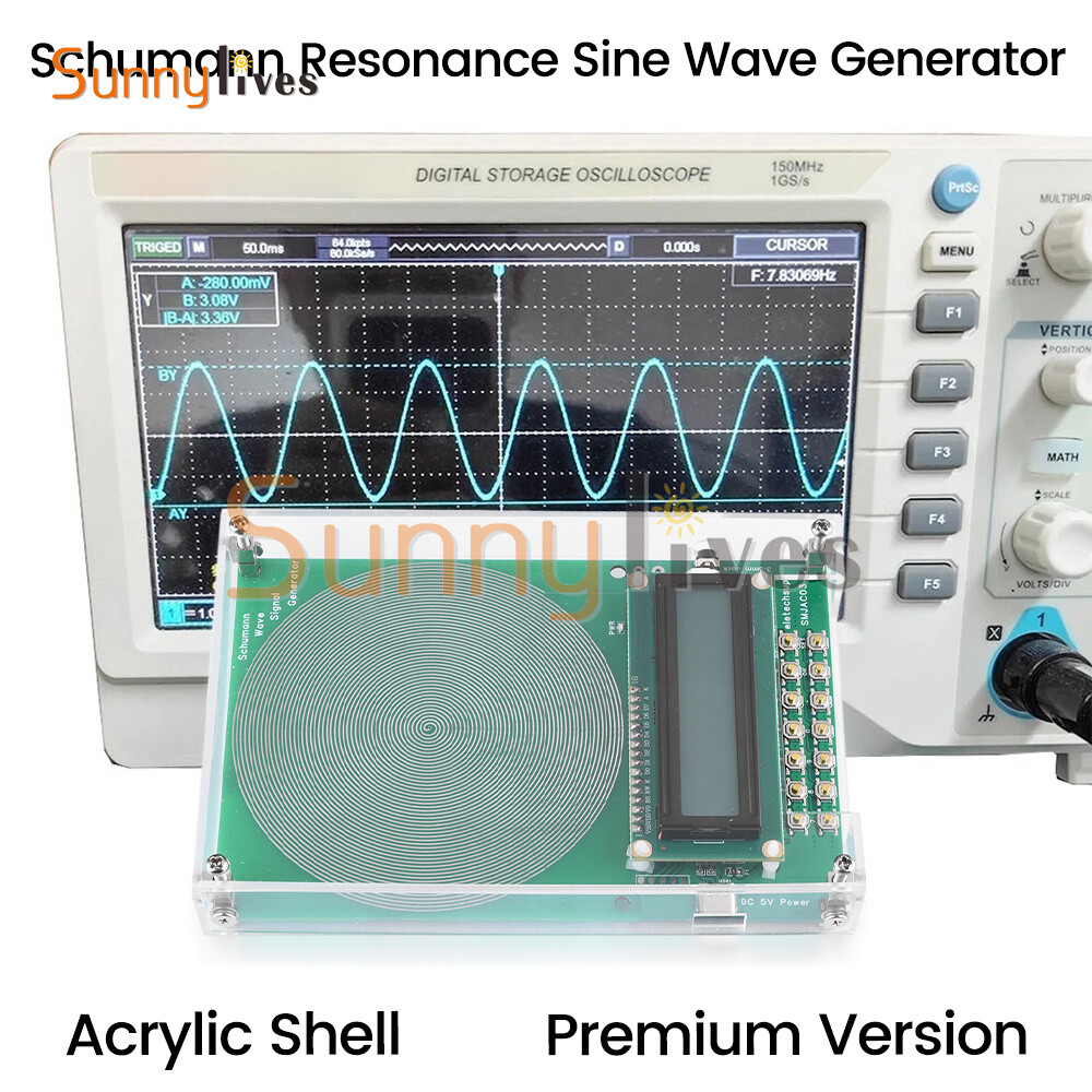 Schumann Wave Generator Pure Sine Frequency Adjustable Signal Generator +Case US