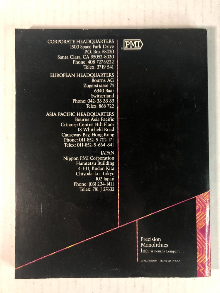 PMI Data Book 1986 Linear and Conversions Applications Handbook