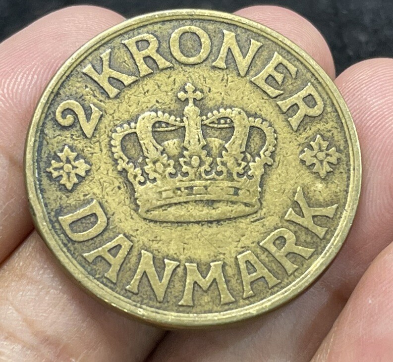 1925 Denmark 2 Kroner Coin