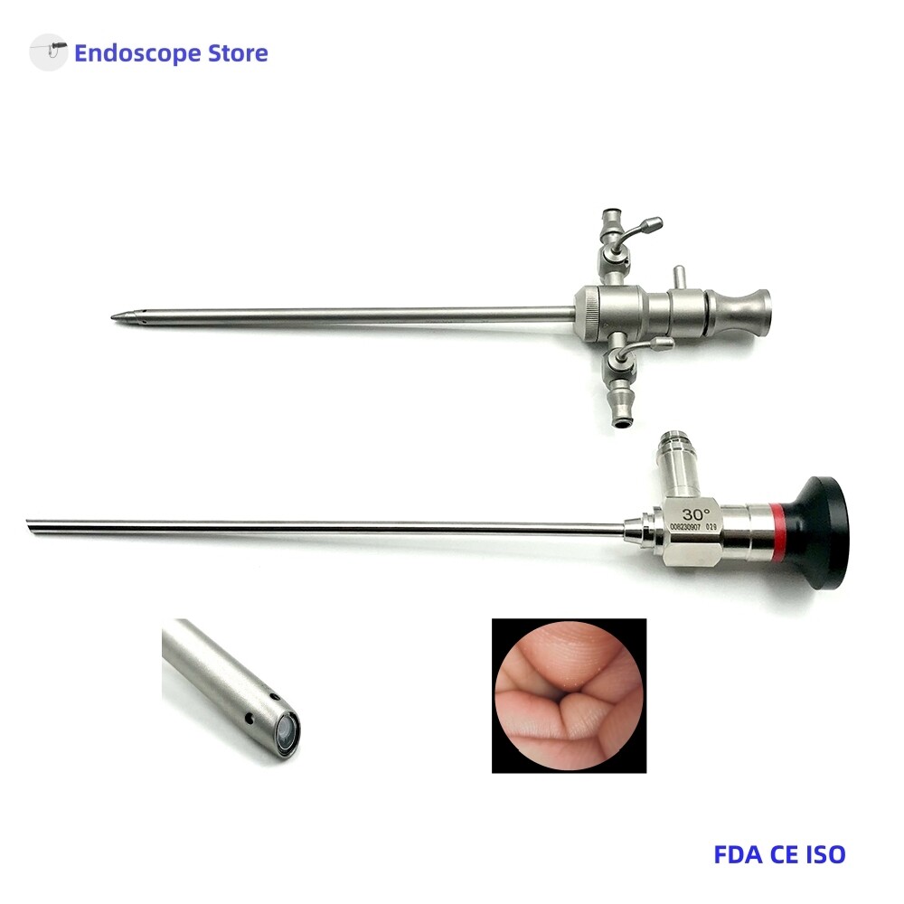 Arthroscope Endoscope and Sheath Obturator Trocar Elbow Knee Examination Surgery
