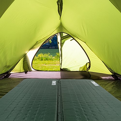 Self Inflating Sleeping Pad - 2 Inch Thick Camping Pad Medium Green