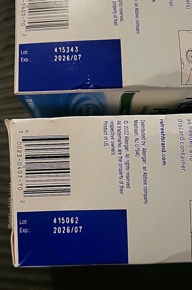 (2) Refresh Plus Lubricant Eye Drops Original Strength (70 Vials Each) ☆READ