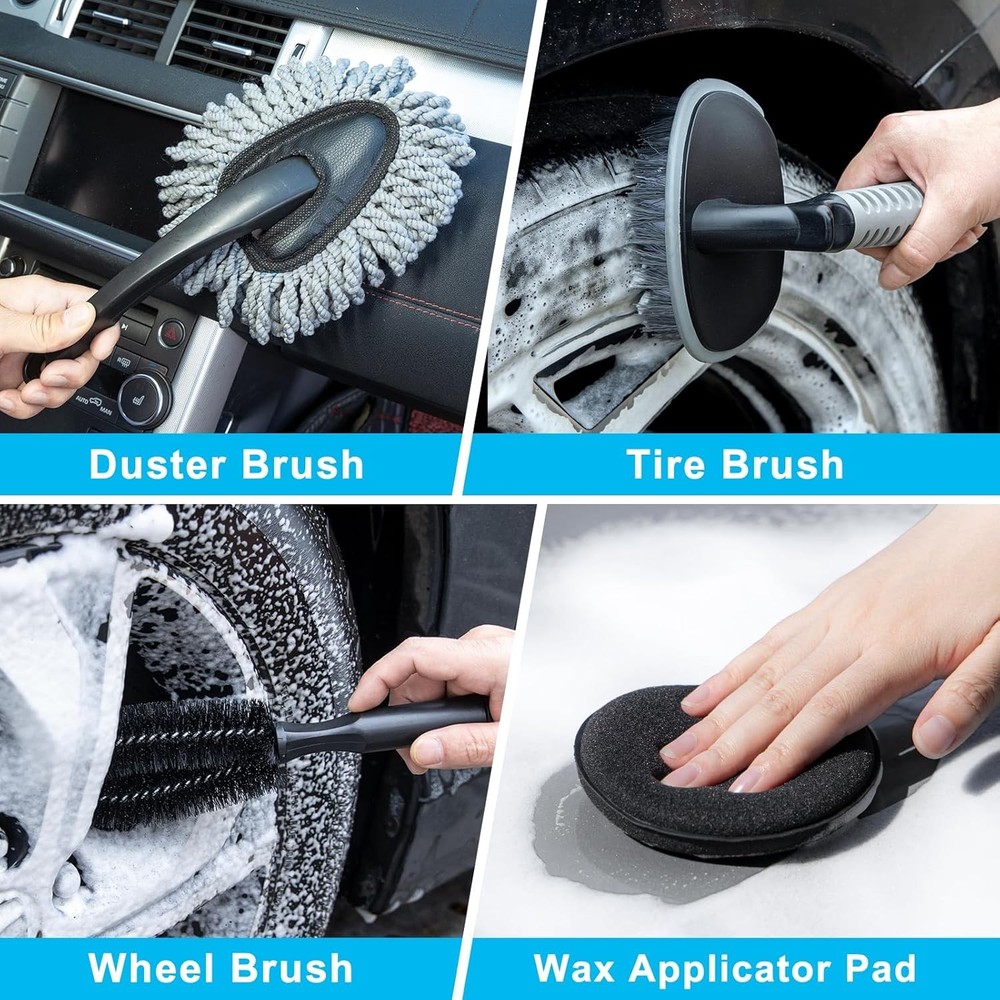 14-Piece Blue Car Cleaning Kit
