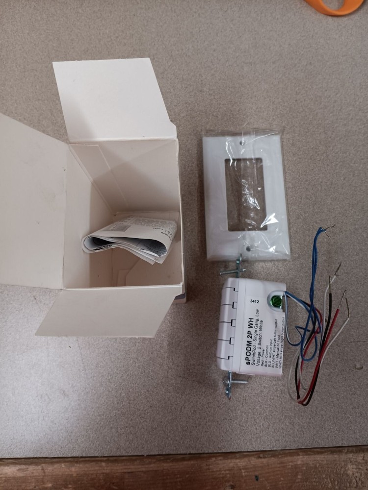 Sensorswitch sPODM 2P WH Push-Button On/Off Switch, White