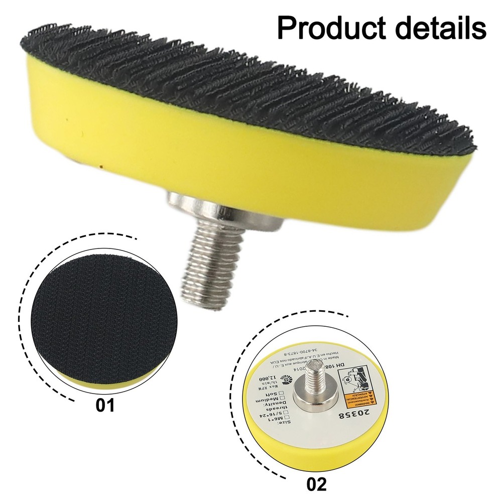 2/3/5 In Polishing Sanding Discs Backing Pad Hook& Loop For Pneumatic Sander