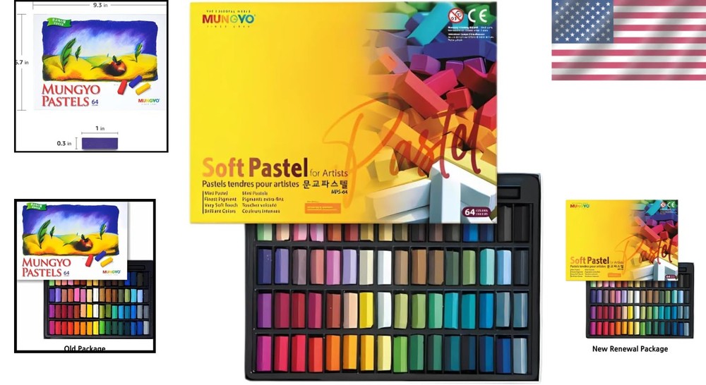 Creative Soft Pastel Set with 64 Lightfast Colors - Smooth & Easy Application