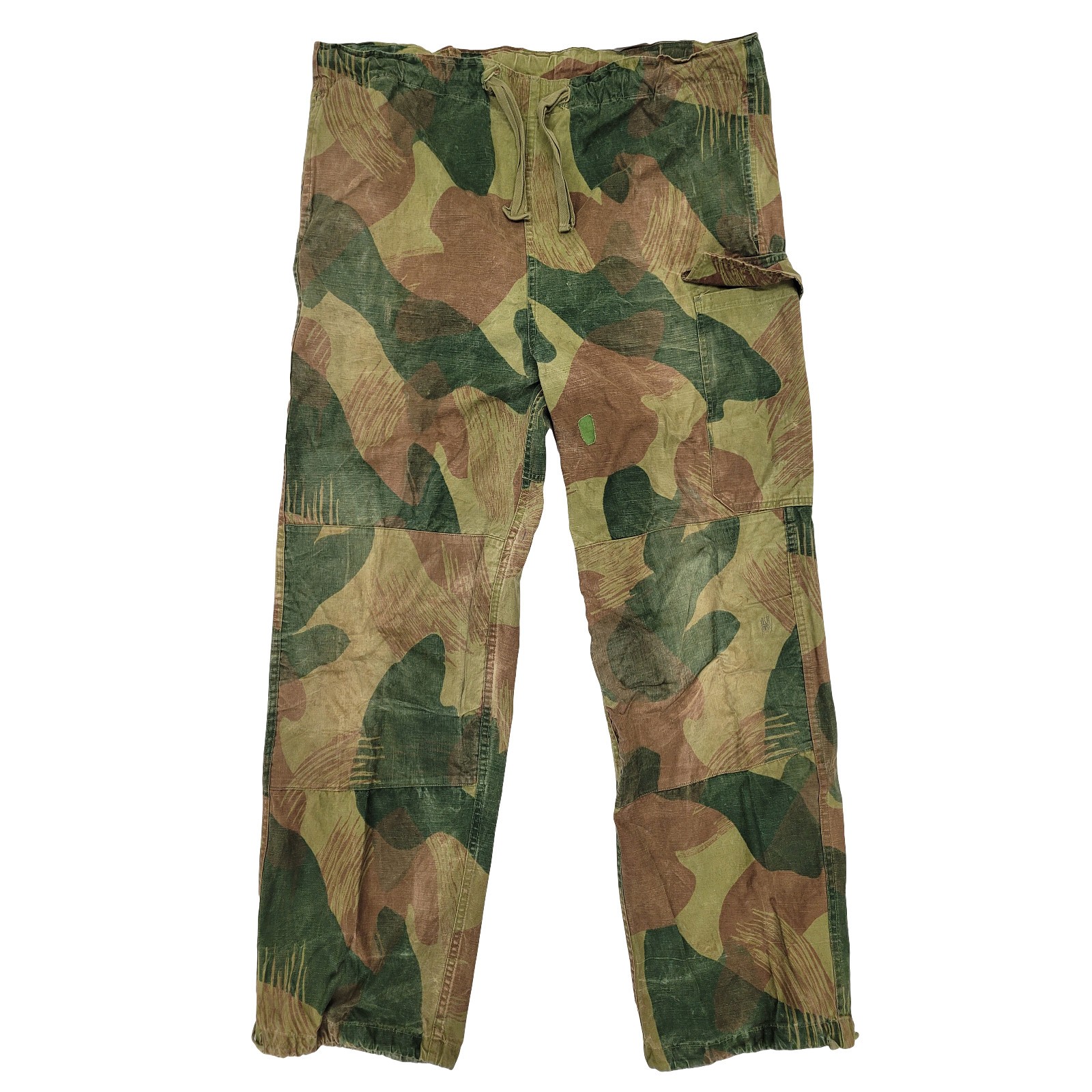 Army Trouser Original Belgian Vintage Surplus WWII Combat Pants Brushstroke Camo