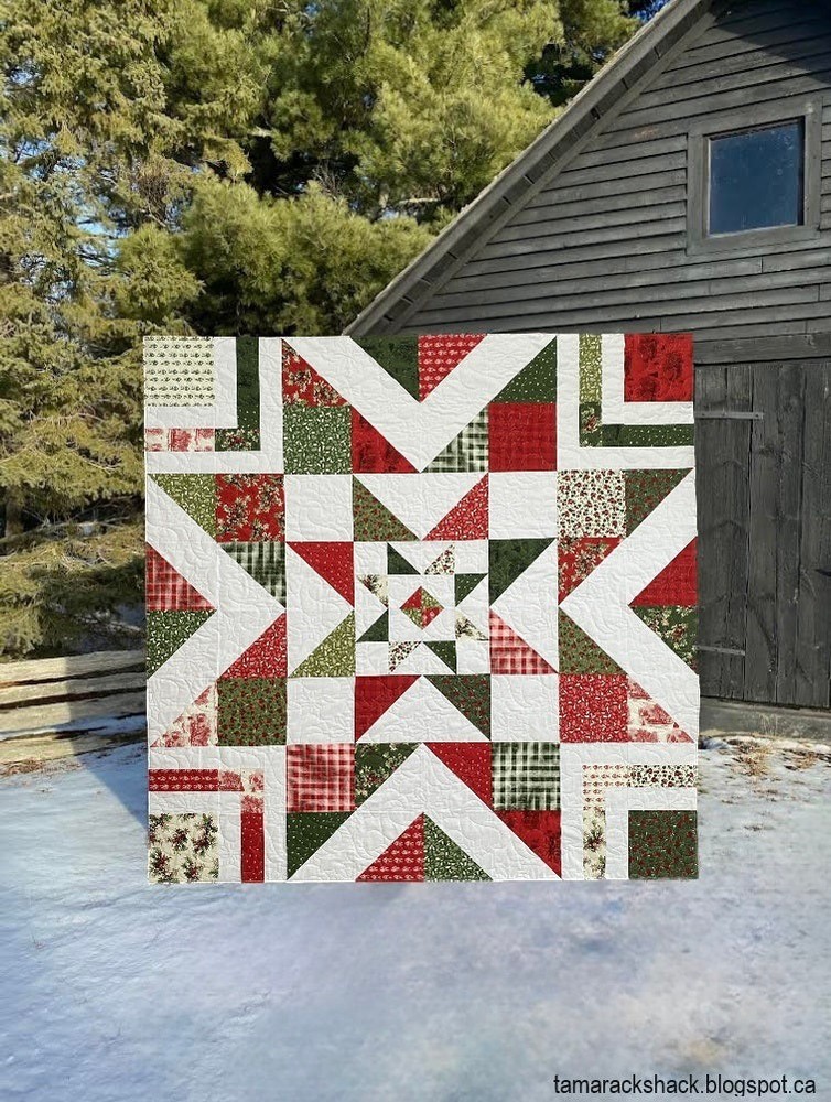 Triple Barnstar Quilt Pattern by Amy Gibson