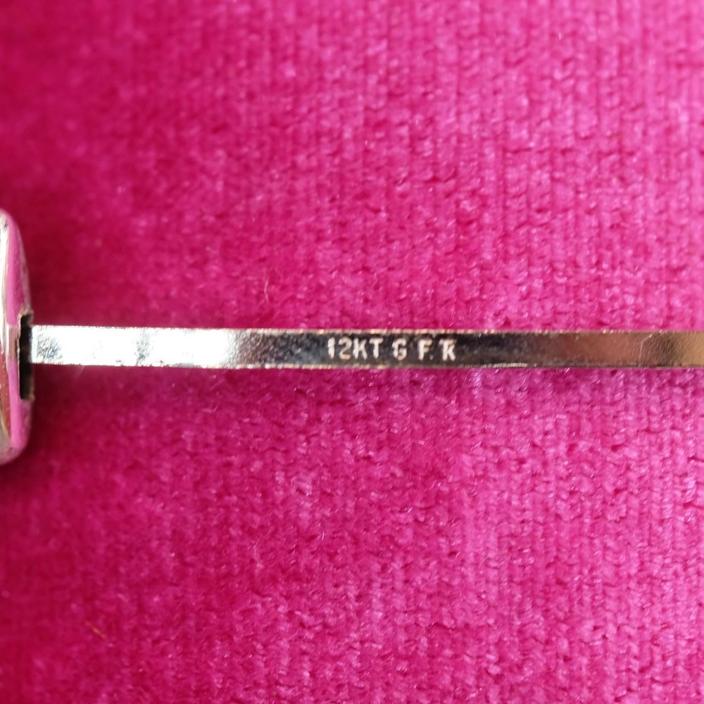 Victorian Gold Filled Rodium Bangle with Engraving