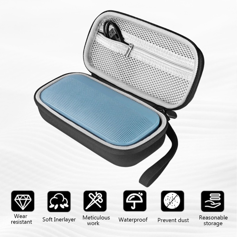 Speaker Case Storage Bag Protective Pouches for 2 Speaker Protector