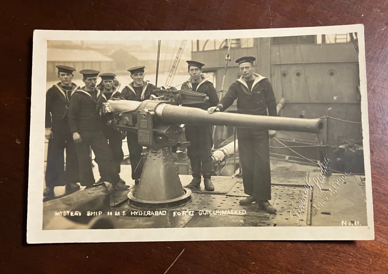 WW1 British Navy Q Ship (Mystery Ship) RPPC & Booklet