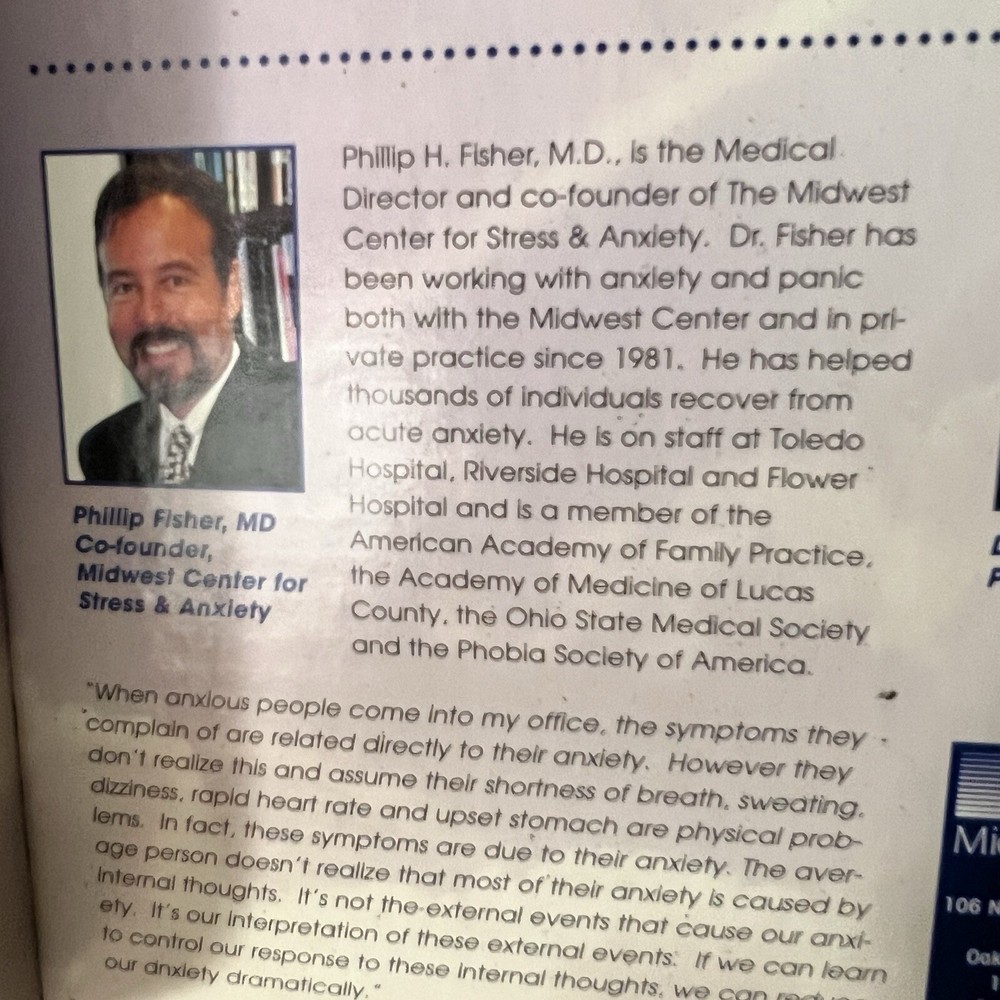 Midwest Center Attacking Anxiety & Depression Self-Help Program Stress Relief