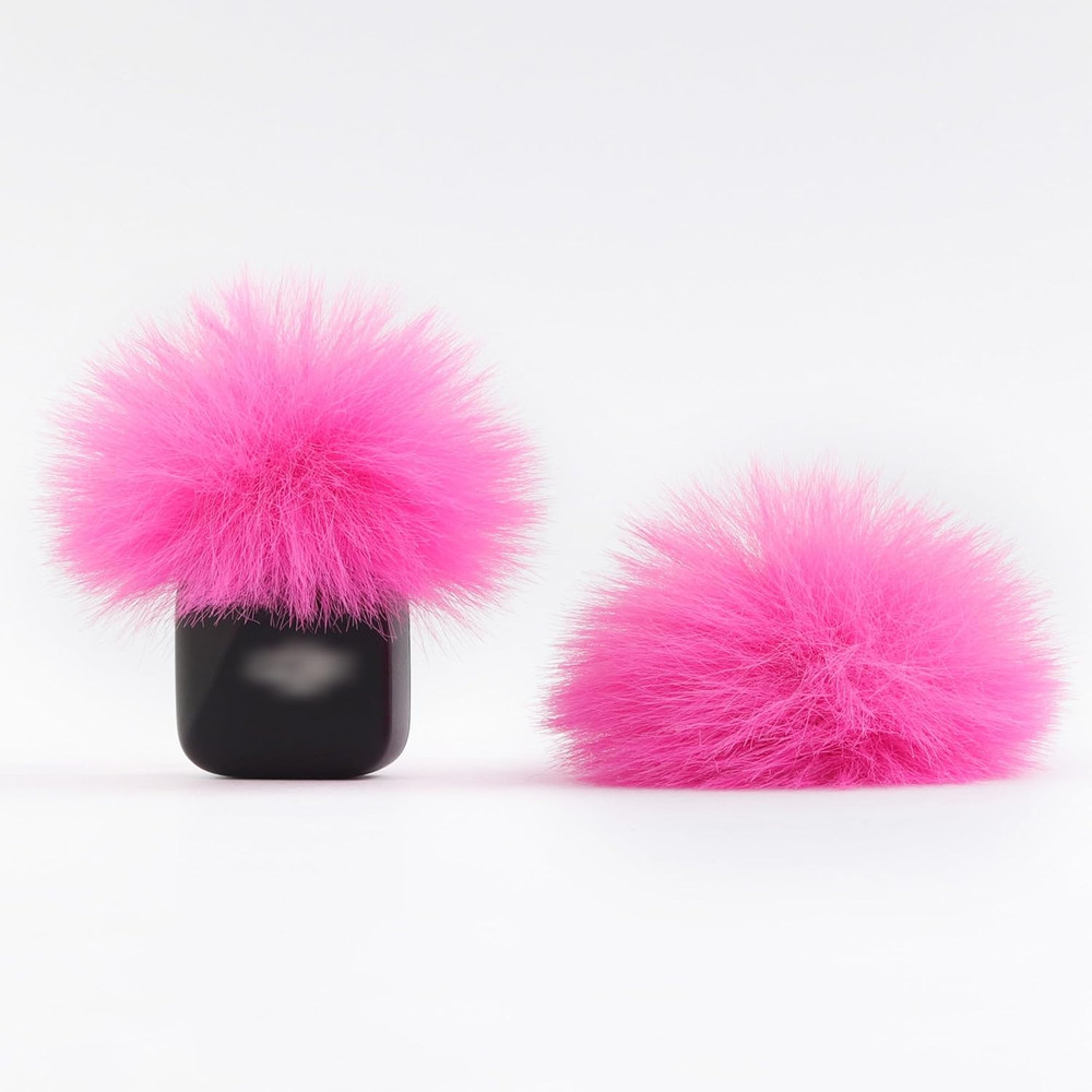 Windscreen for DJI MIC MINI (2024) Wireless Microphone Hot Pink Furry Wind Muff