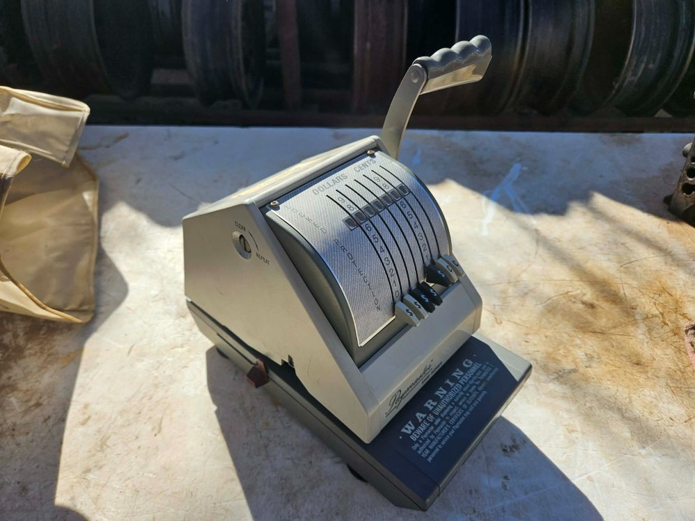 The Paymaster System Model#: 8500-7 Check Stamper Works Needs Ink