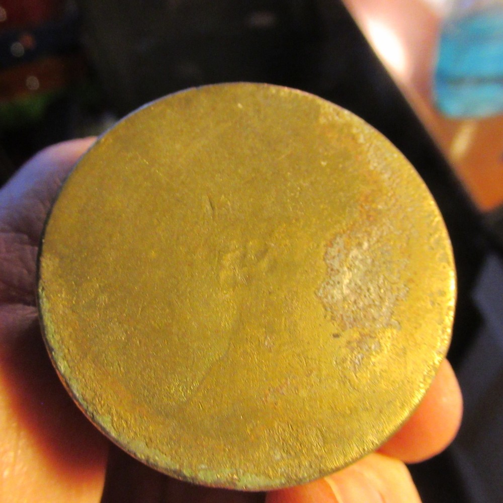 VINTAGE 2 LB BRASS SCALE WEIGHT