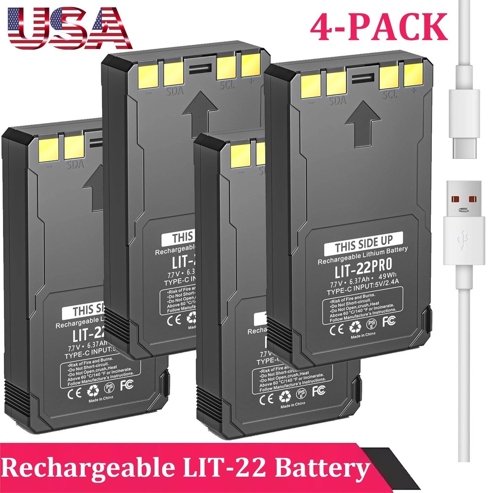 4-PACK New Rechargeable LIT-22 Battery For Trail Camera Flex-M Flex G-36 Replace
