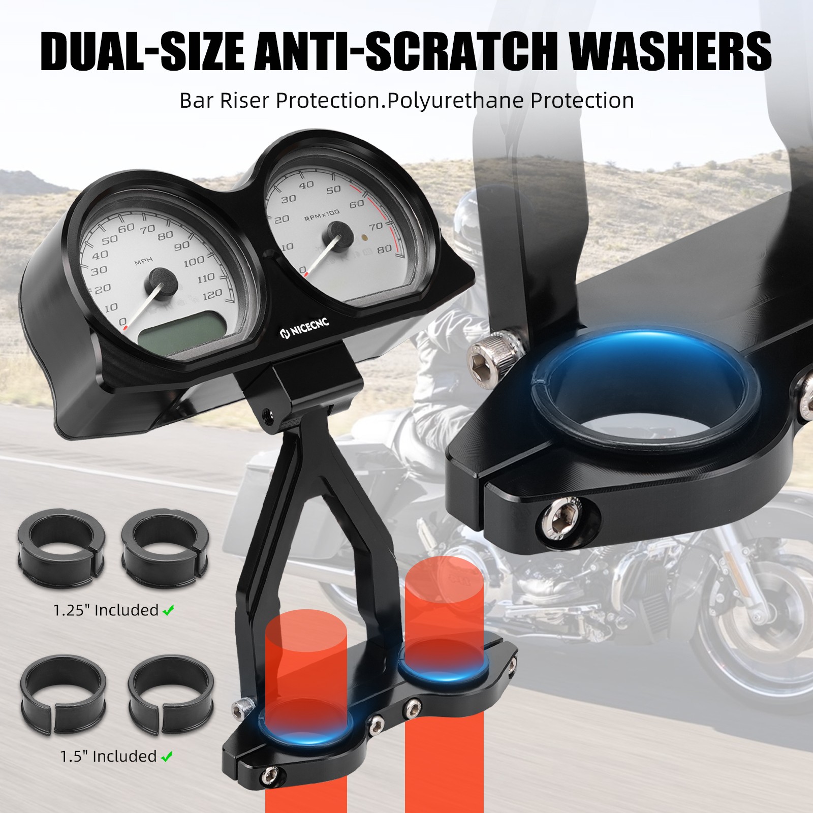 Gauges Relocation Mount Bracket Kit For Harley Road Glide ST FLTRXST 2022-2023