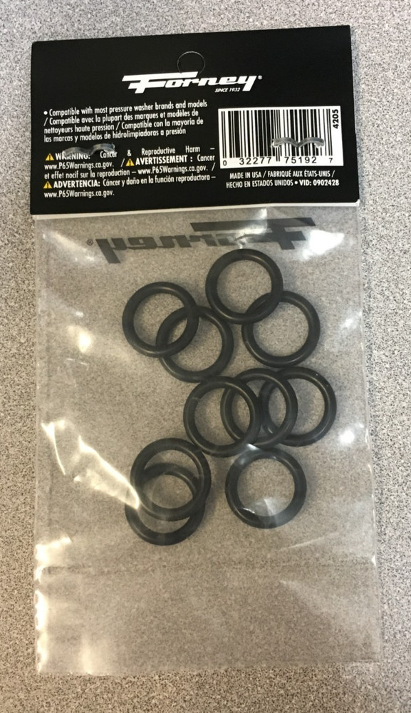 Forney 75192 3/8 in. Buna Replacement O-Ring 10-Pack