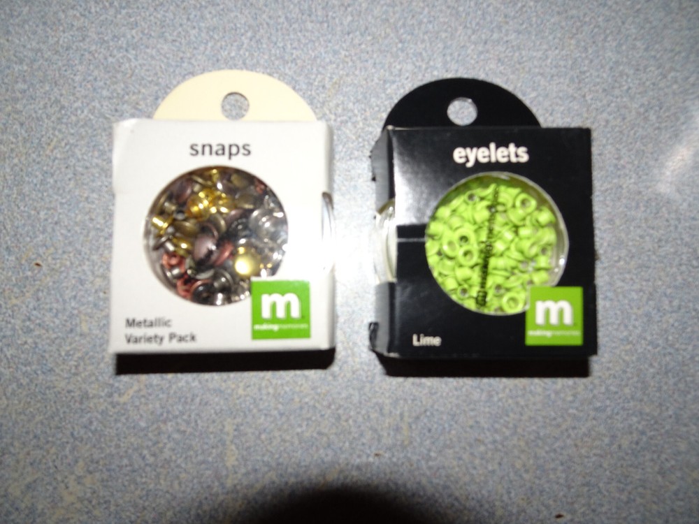 Making memories - snaps & eyelets. Stampin up- earth elements & bold brights