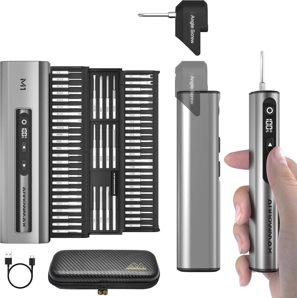 7.4V Mini Electric Screwdriver & Removable Angle Screw, Precision Electric Screw