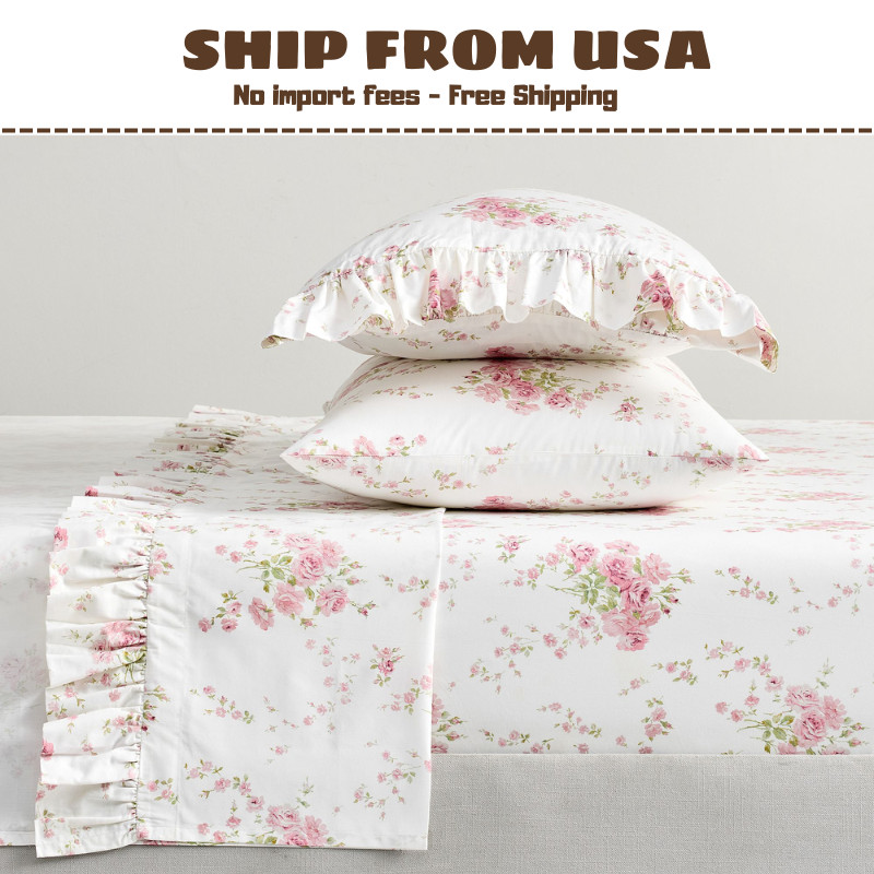 Pottery Barn LoveShackFancy Antique Floral Printed Sheet Set King
