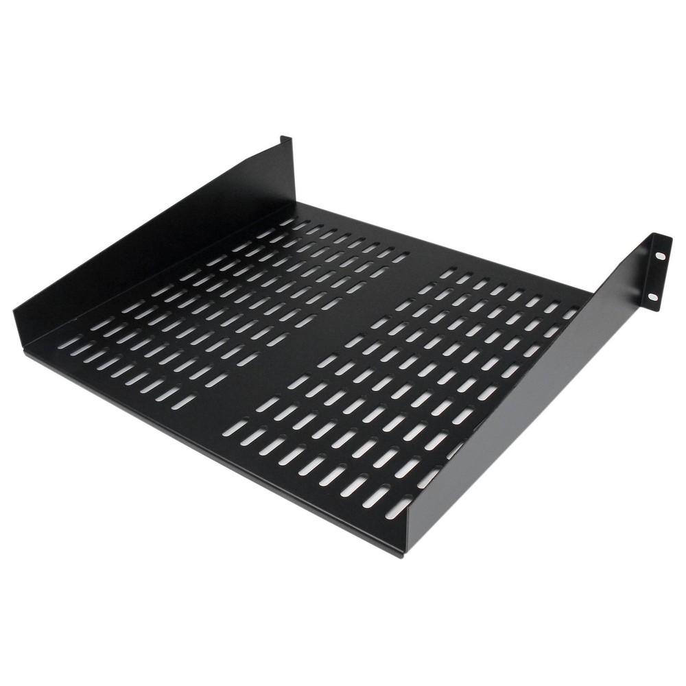 StarTech.com CABSHELFV 2U 16in Vented Fixed Rack Shelf 50lbs Max Capacity