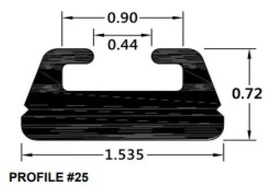 SP1 Black Replacement Slide Profile 25 Ski-Doo Formula 380F 00-01