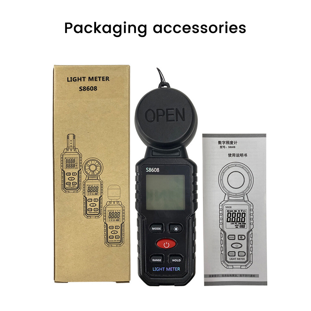 Light Meter Digital Illuminance Meter Luxmeter Luminometer Photometer 200000Lux