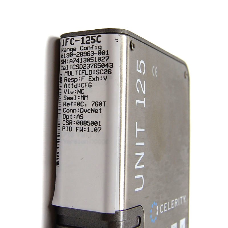 Celerity Unit IFC-125C Mass Flow Controller MFC (He/10SLM) D-Net Digital C-Seal