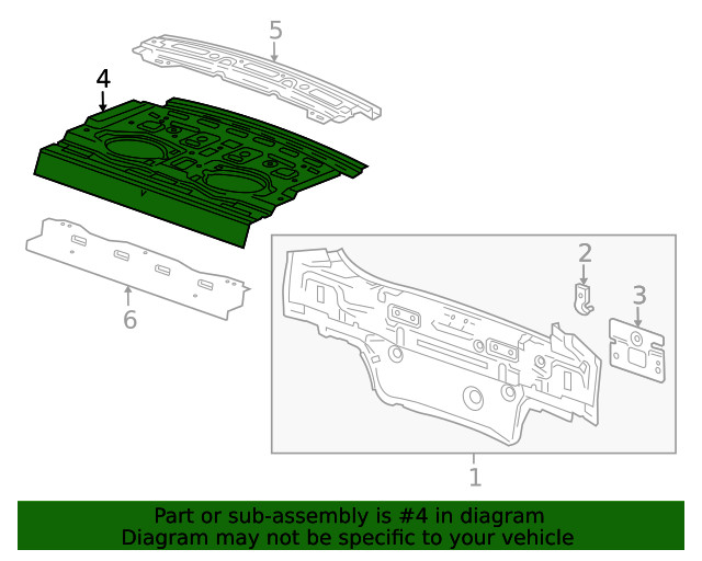 Genuine GM Back Glass 94576181
