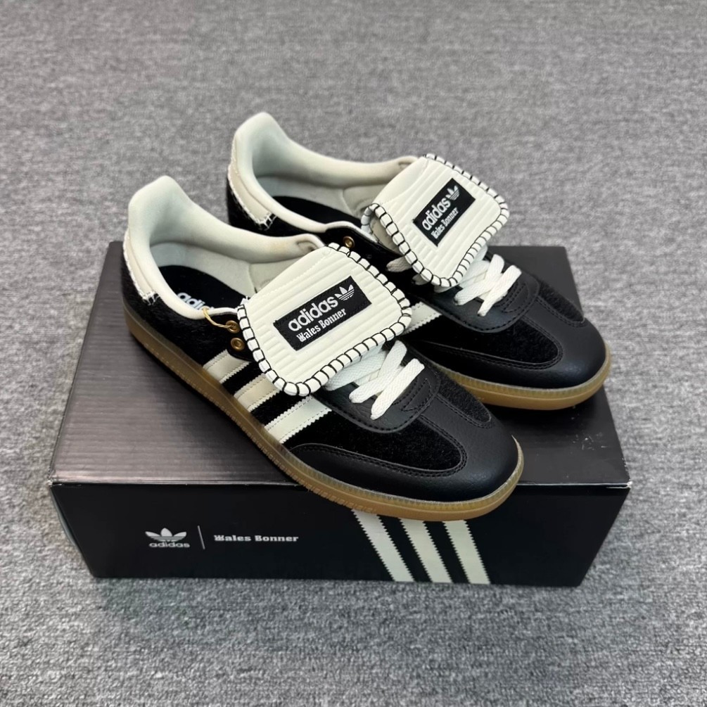 Black WALES BONNER x adidas originals Samba Pony Tonal for US Men's Shoes