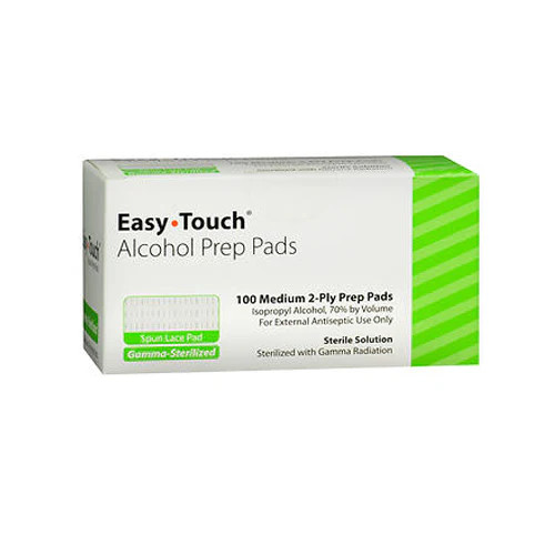 Alcohol Prep Pads 100 Each  by Easy Touch