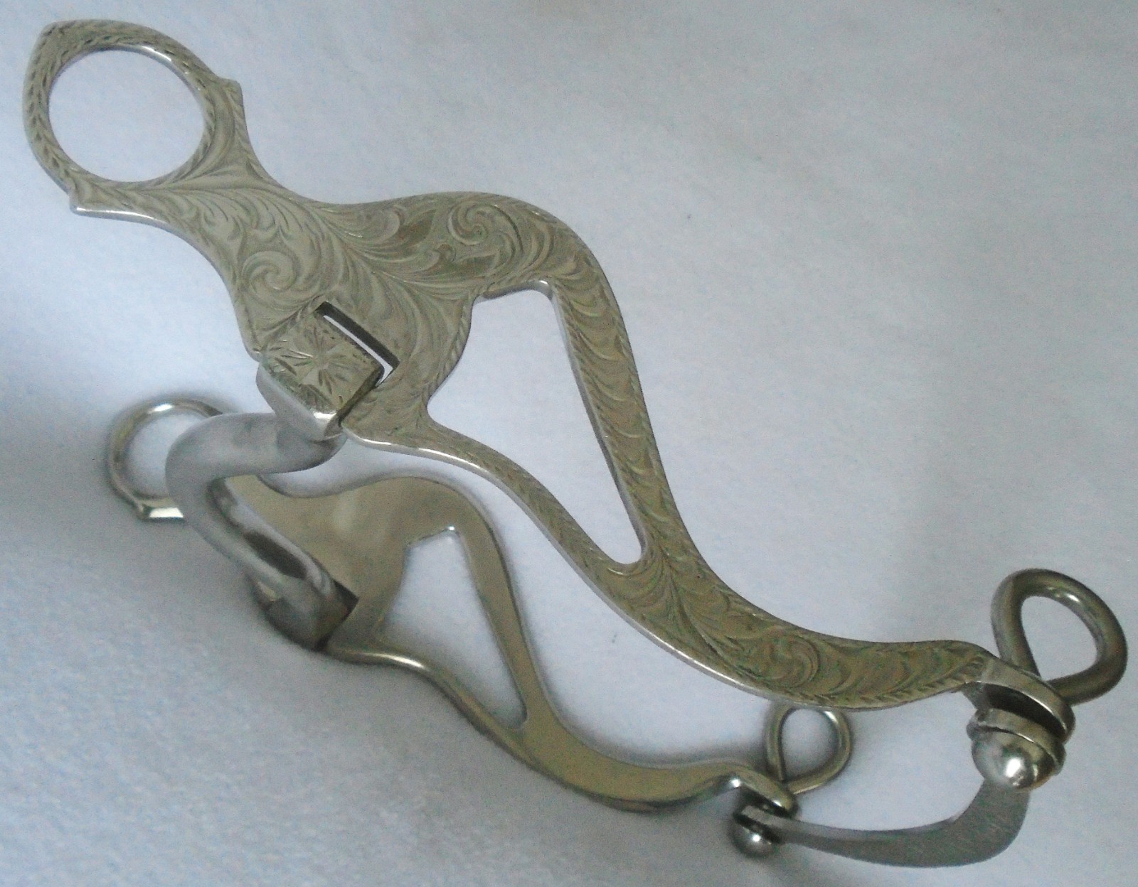 Al TIETJEN Vintage Floral Santa Maria Cheek BIT~ 5" Medium High WIDE Port Mouth